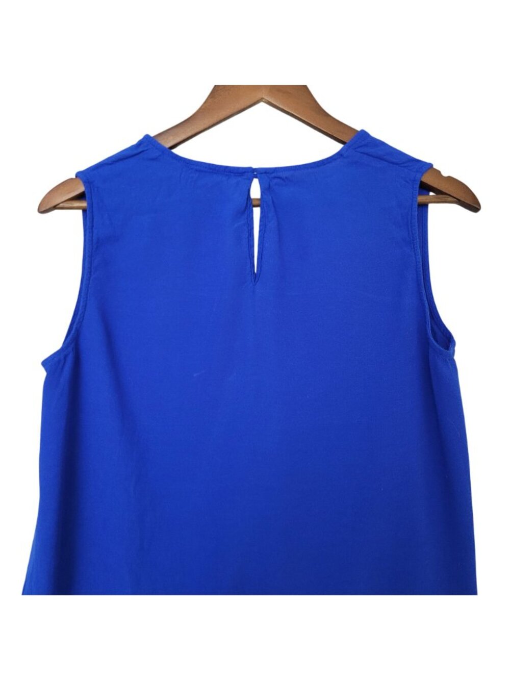 Madewell Sleeveless V-Neck Top Womens Size M Blue High-Low Hem Style G5415 - Picture 4 of 7